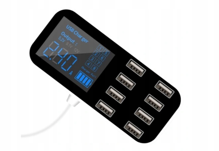 ŁADOWARKA SAMOCHODOWA A9S 8 portów USB Producent bez marki