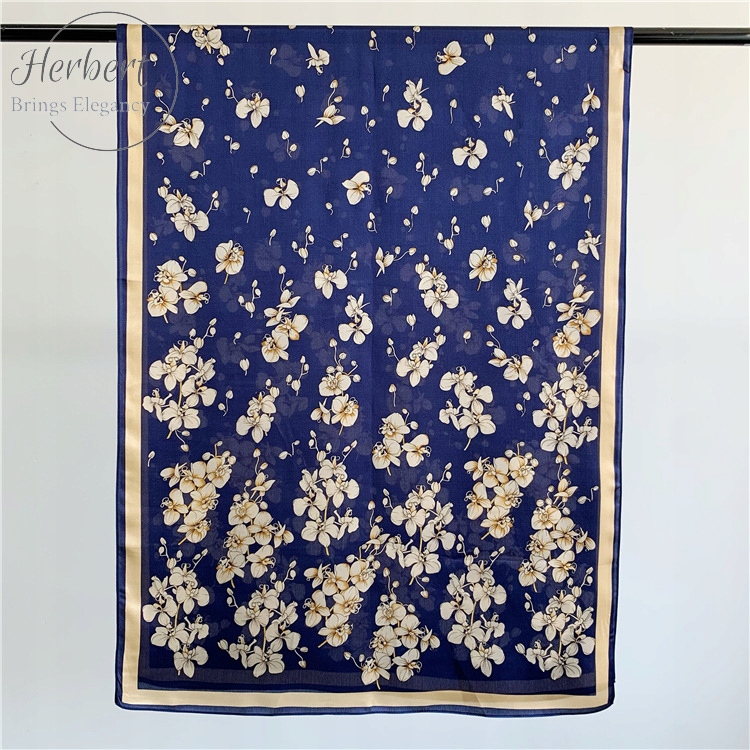 100% Dámská hedvábná šála Dlouhé šály 180*65 cm