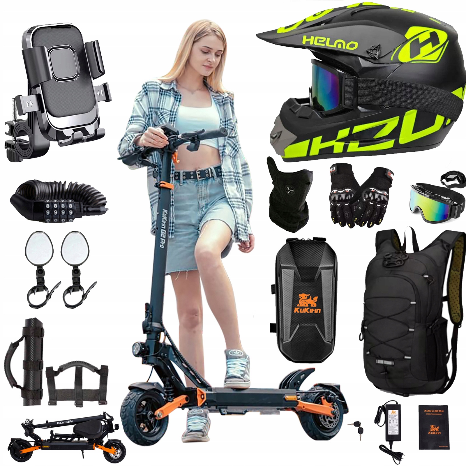 KuKirin G2 Pro Elektromobil 1000W 48V 15.6AH 45KM/H 58KM Dárky