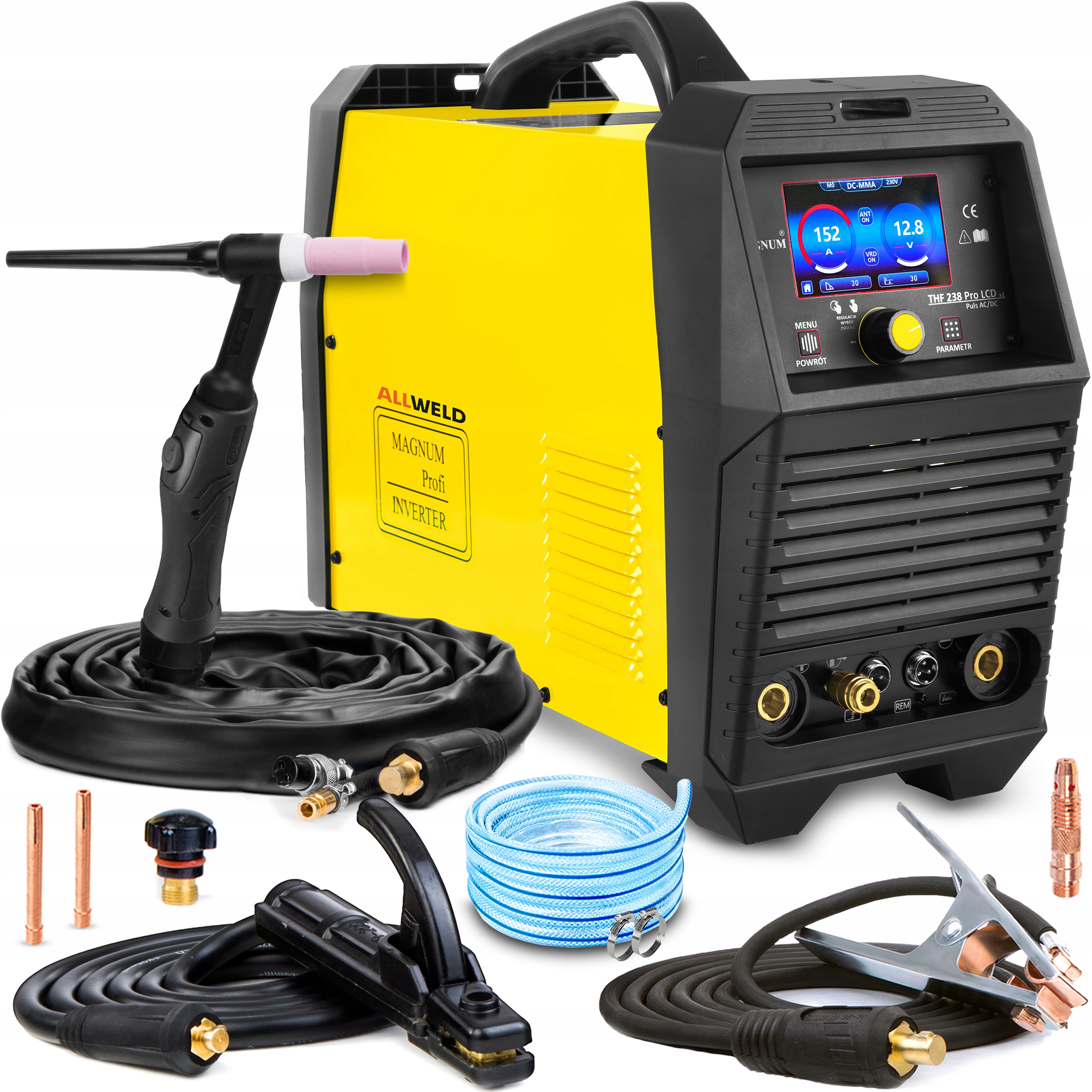 Svařovací Stroj Tig Ac DC Magnum Thf 238 Pro LCD V2 Puls Mma 200A Hliník Hf 4T