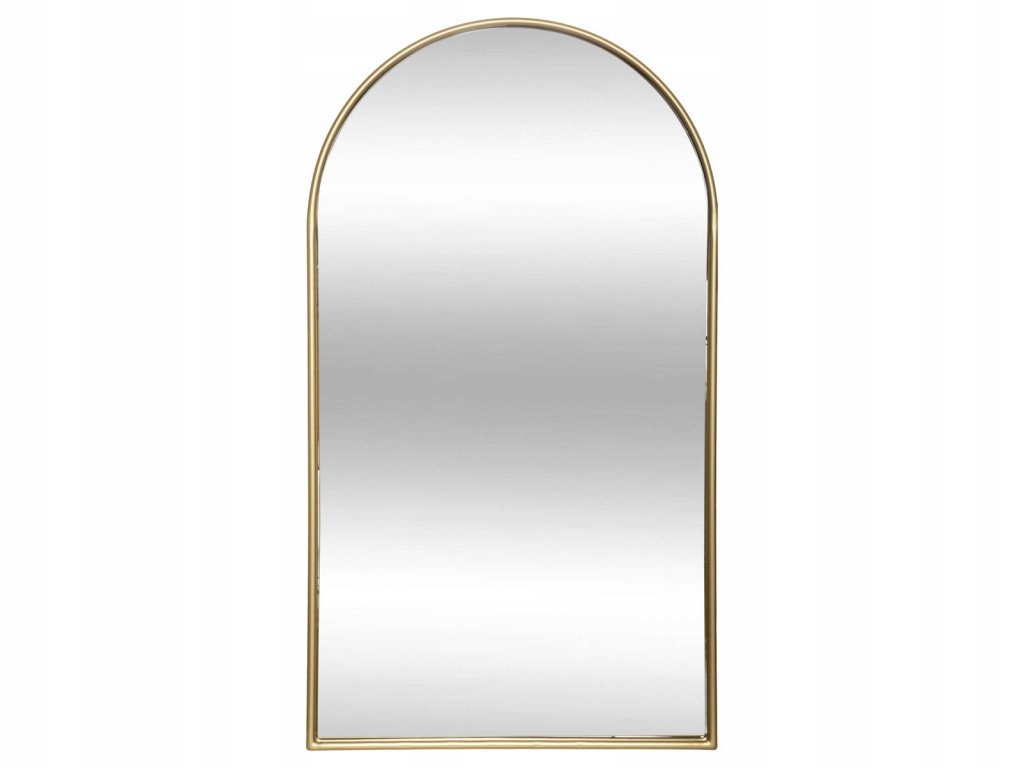 Veľké nástenné zrkadlo Joyce v zlatom ráme, 60 x 106 cm