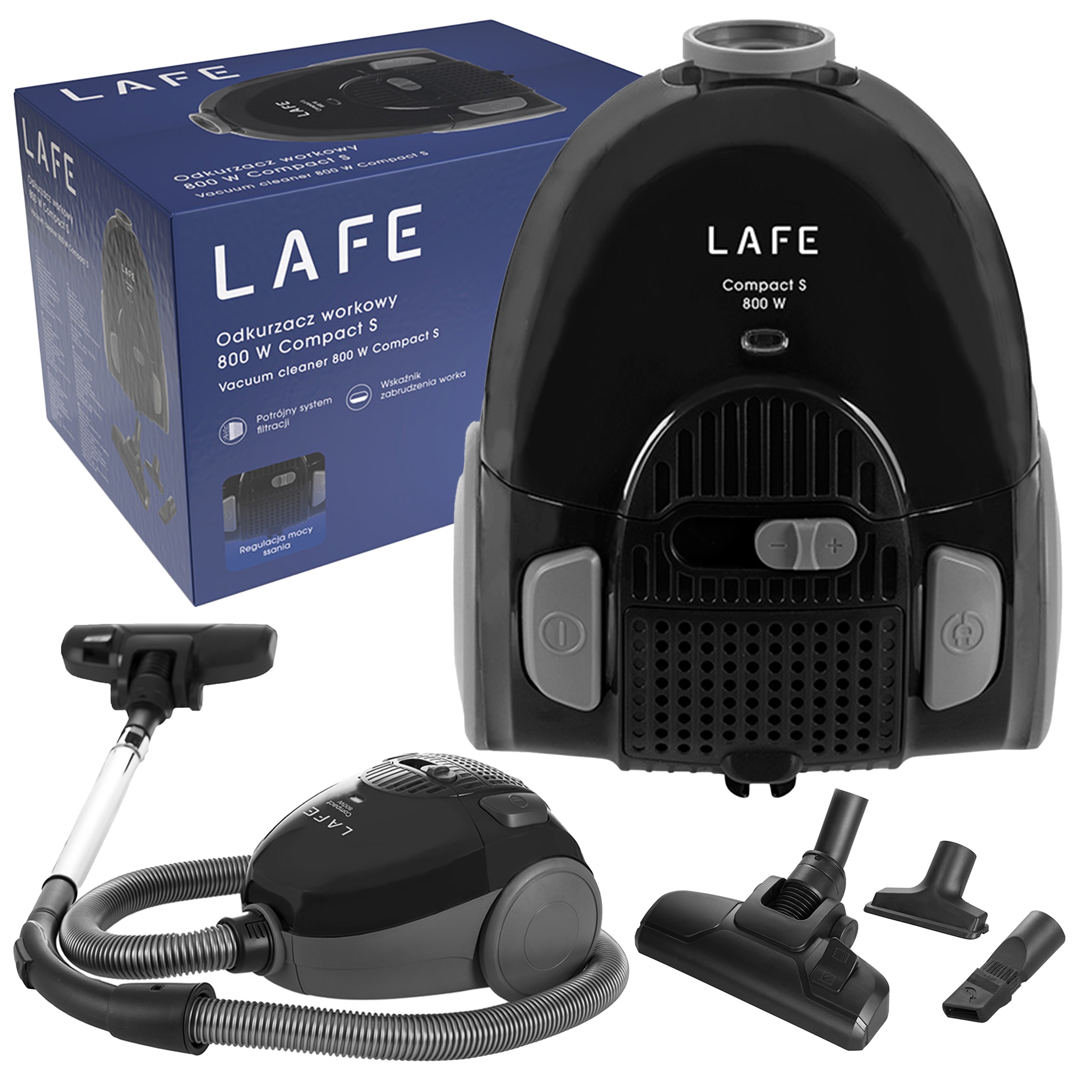 Vysavač Tichý Výkonný 800 W Lafe Pro Koberce Panelů