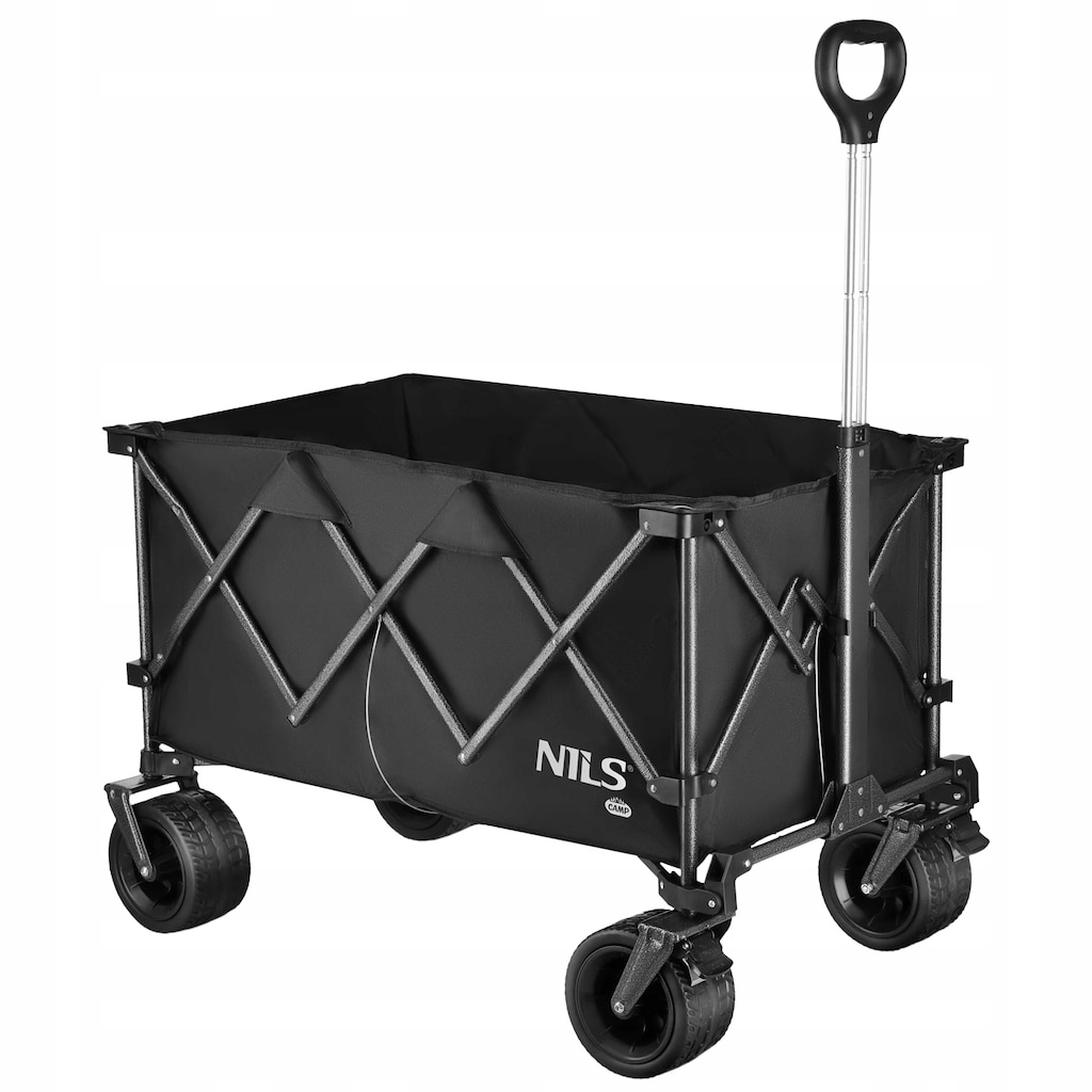Wózek transportowy na plażę turystyczny Nils Camp XXL NC2604 180 l Czarny