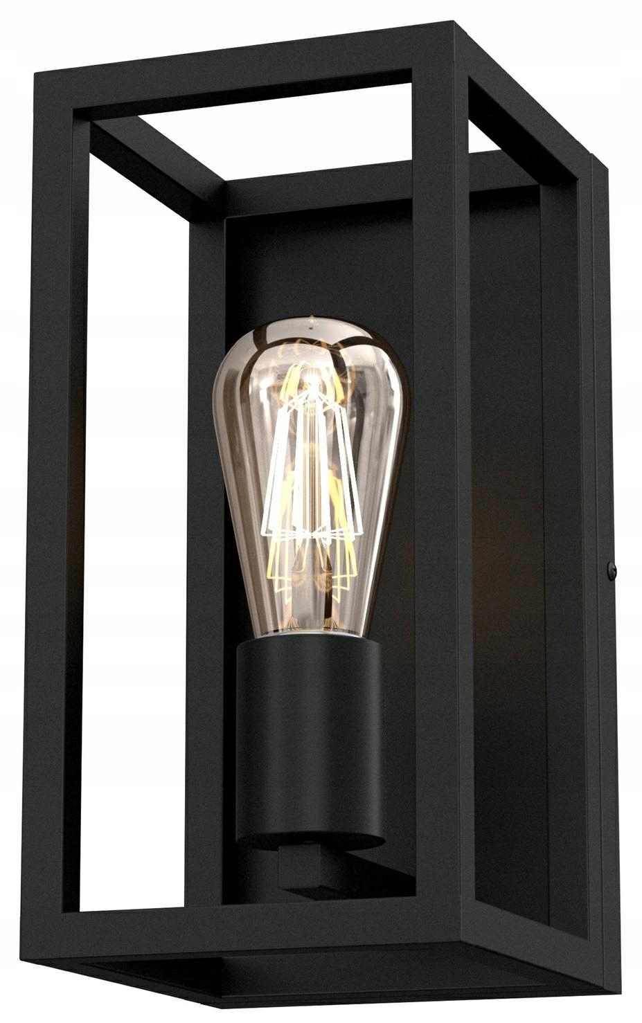 Nástenná lampa Loft Industriálna klietkaNástenná lampa Frame čierna 1xE27