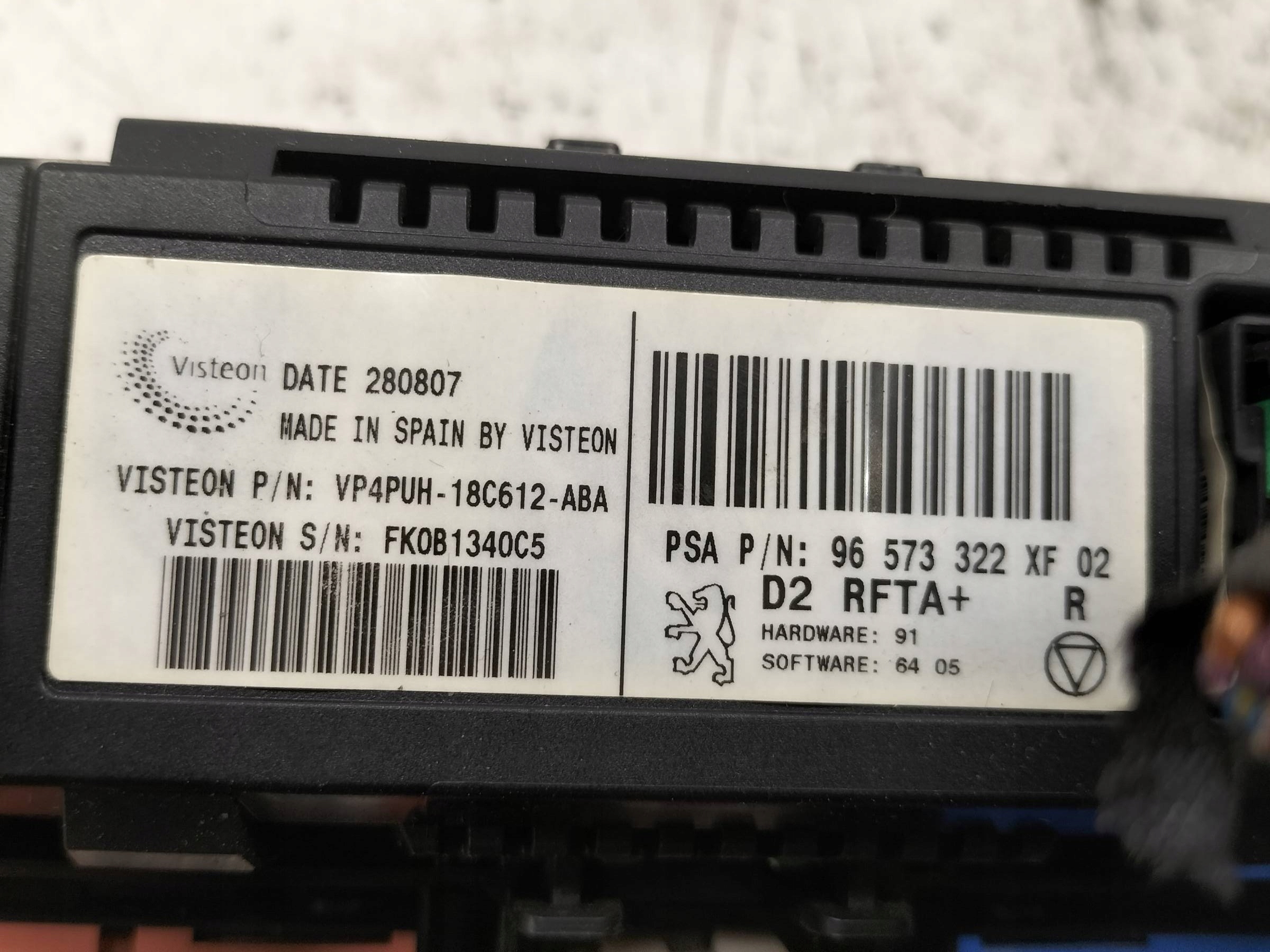 PANEL klími 96573322XF02 Peugeot 407 a (2004-2010)