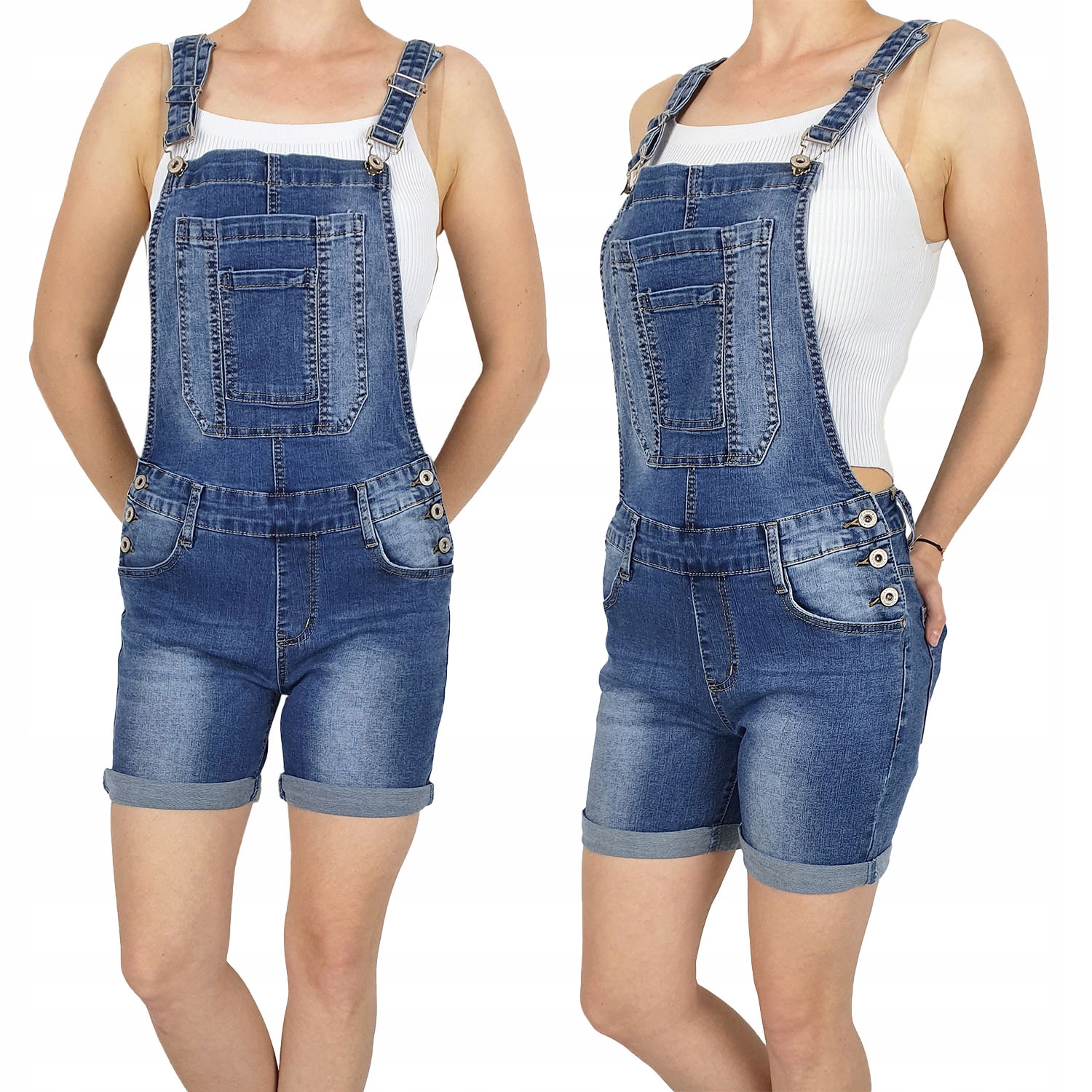 

#spodenki Ogrodniczki Jeansowe Szorty Blue