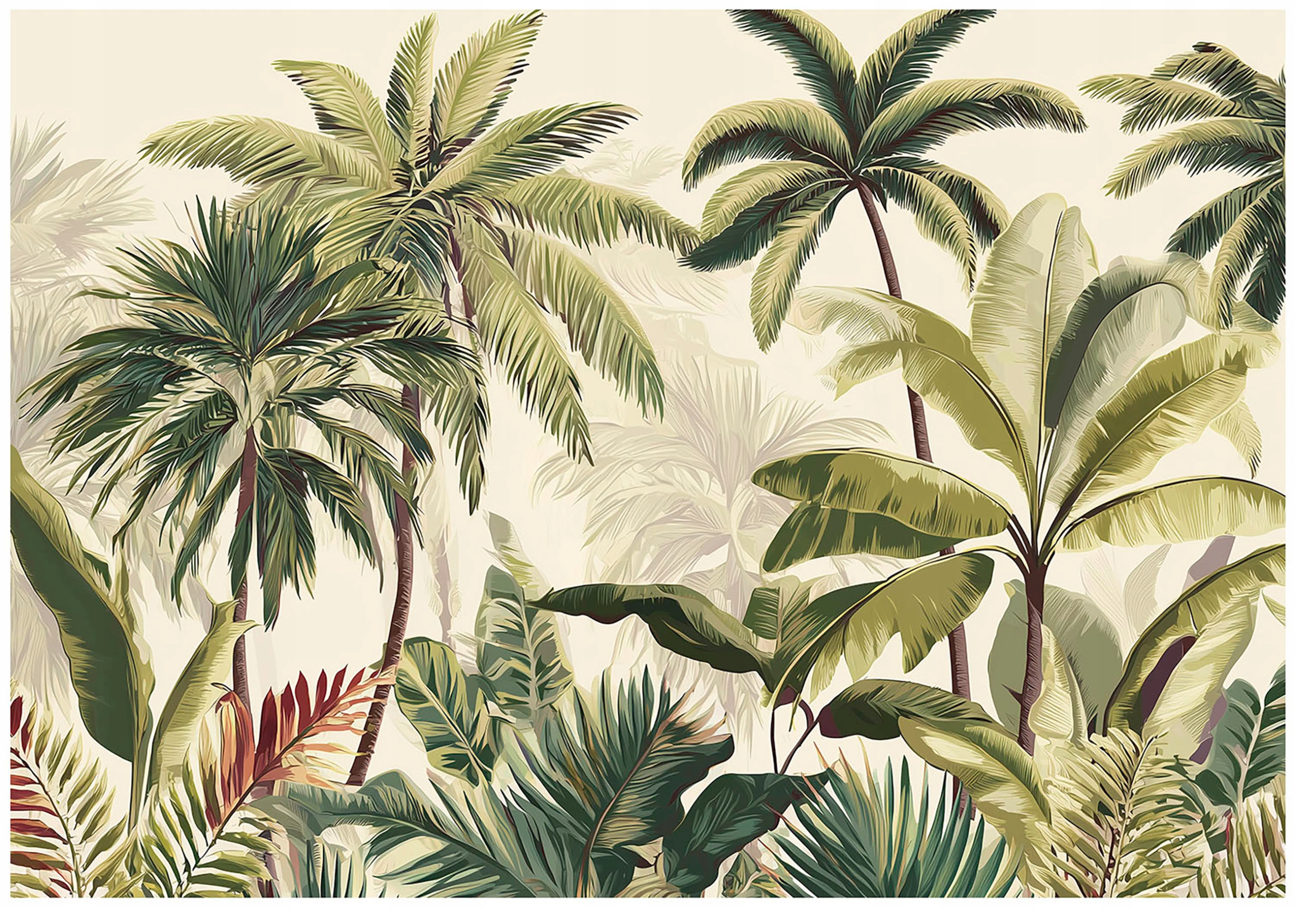 Fototapeta Listy Palmy Džungle Zelená Na Zeď Ložnice Obývací Pokoj 300x210