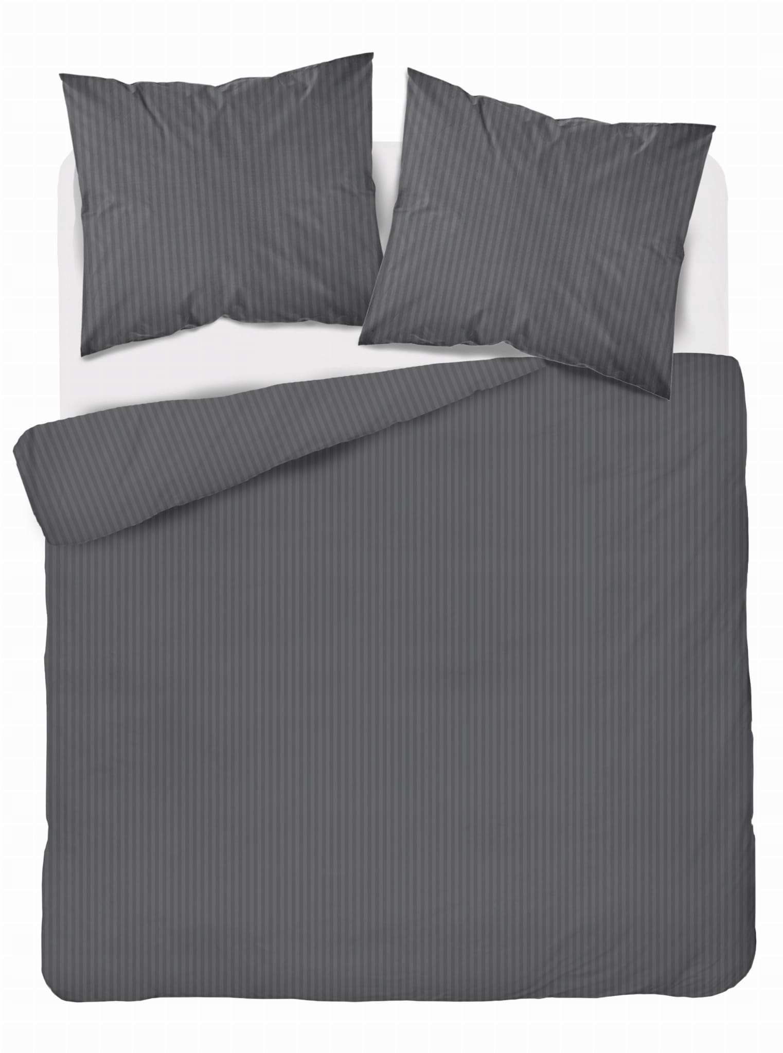 Sada Povlečení Z Adamašku 220x200 Pure Collection Tmavě Šedá