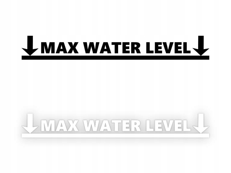 MAX WATER LEVEL W02 - Naklejka na samochód na auto KOLOR