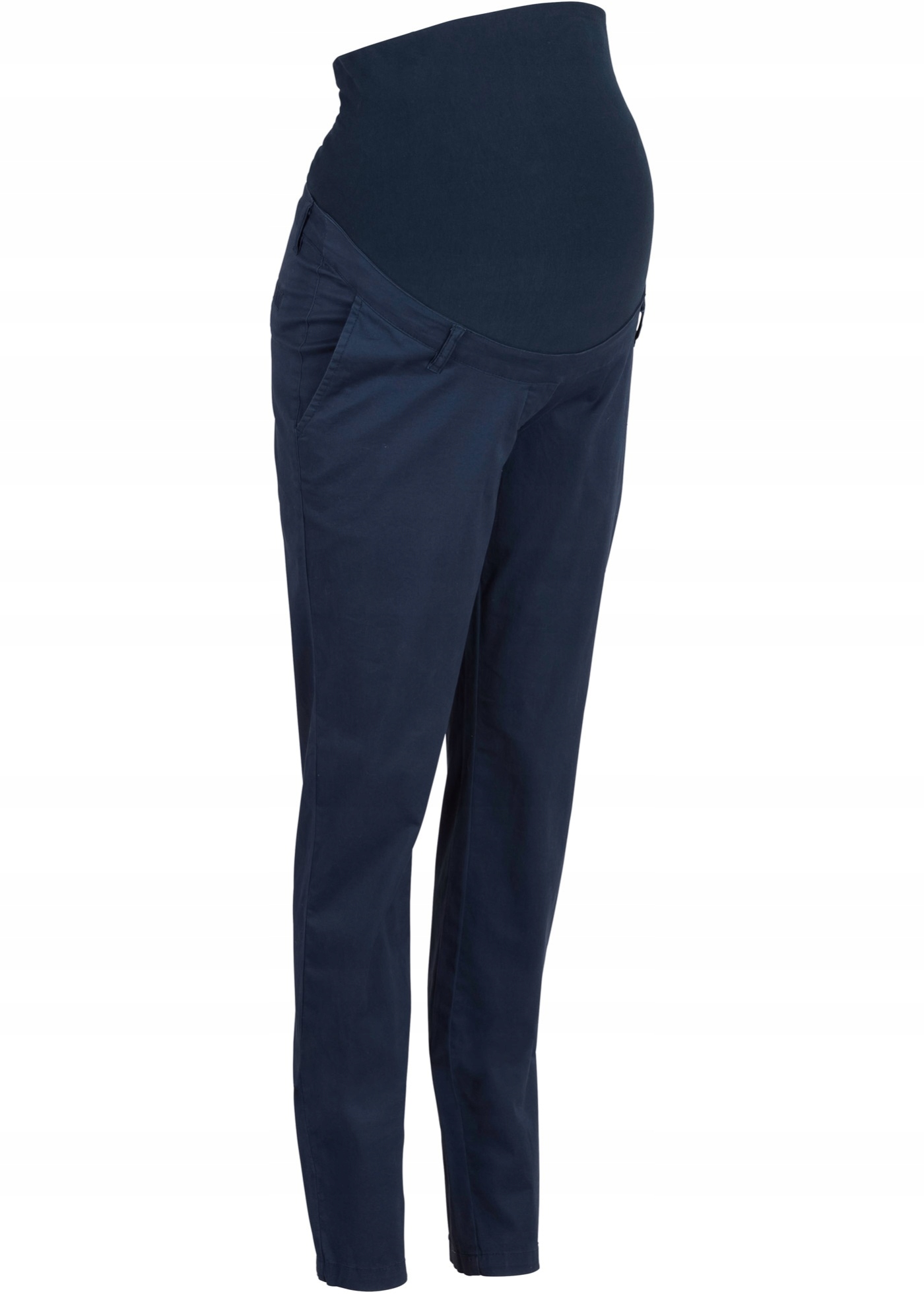 B2212 SPODNIE CIĄŻOWE CHINO Z PASEM GRANATOWE R.52