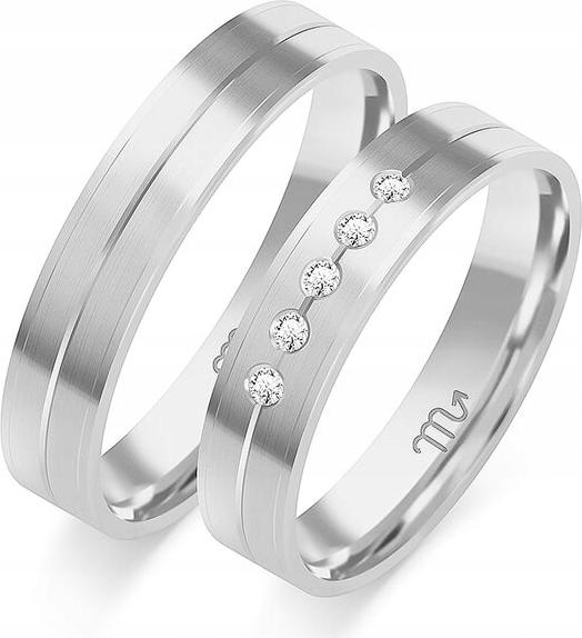 Zlaté snubní prsteny bílé moderní 14K 585 r 11 12 13 módní svatební kolekce