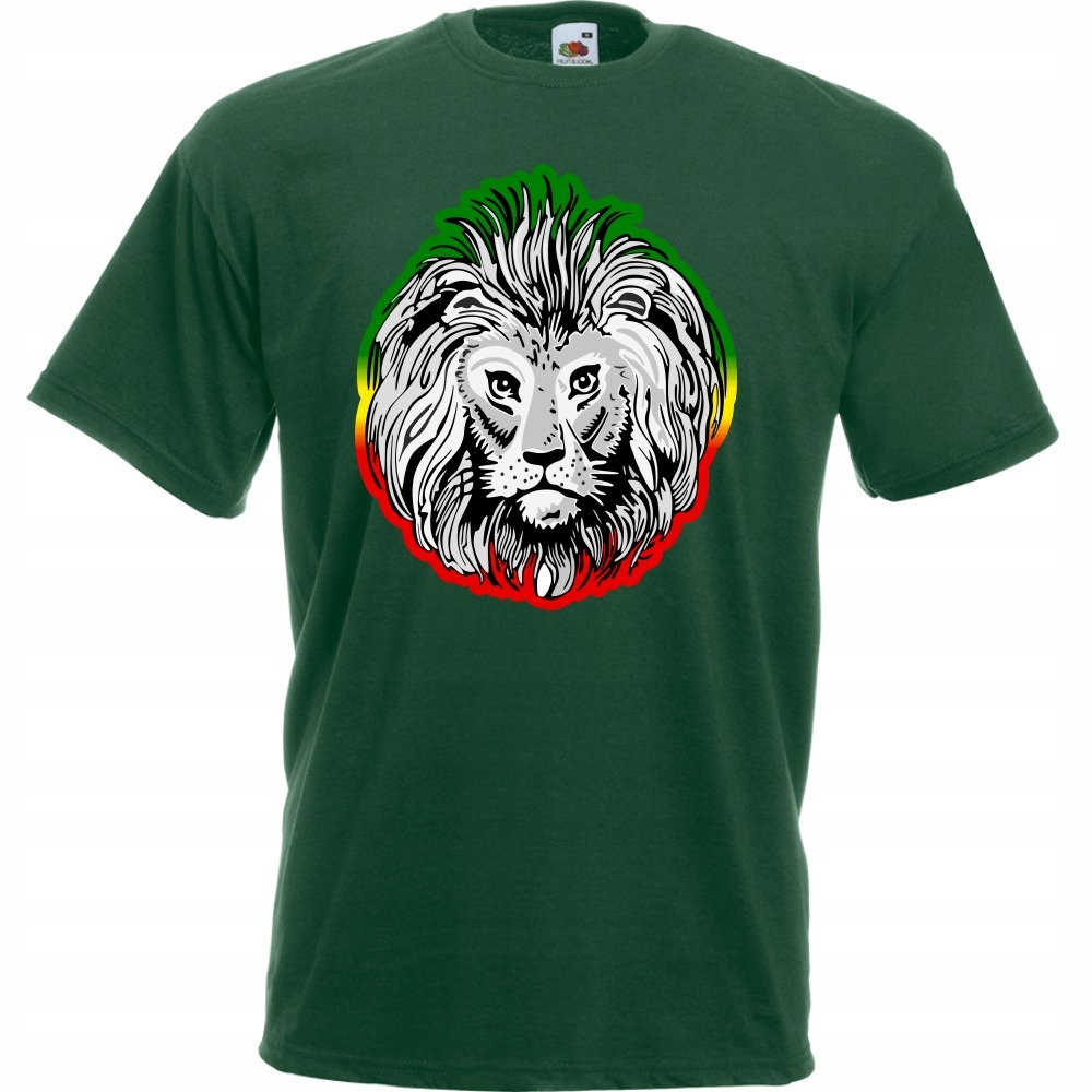 

Koszulka z nadrukiem reggae lew rasta rastaman XXL