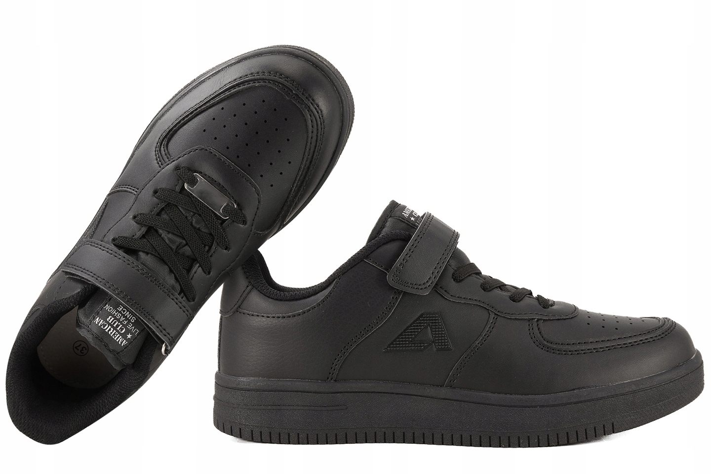American Club ES100 Buty Sportowe Dziecięce Sneakersy Półbuty Czarny 34