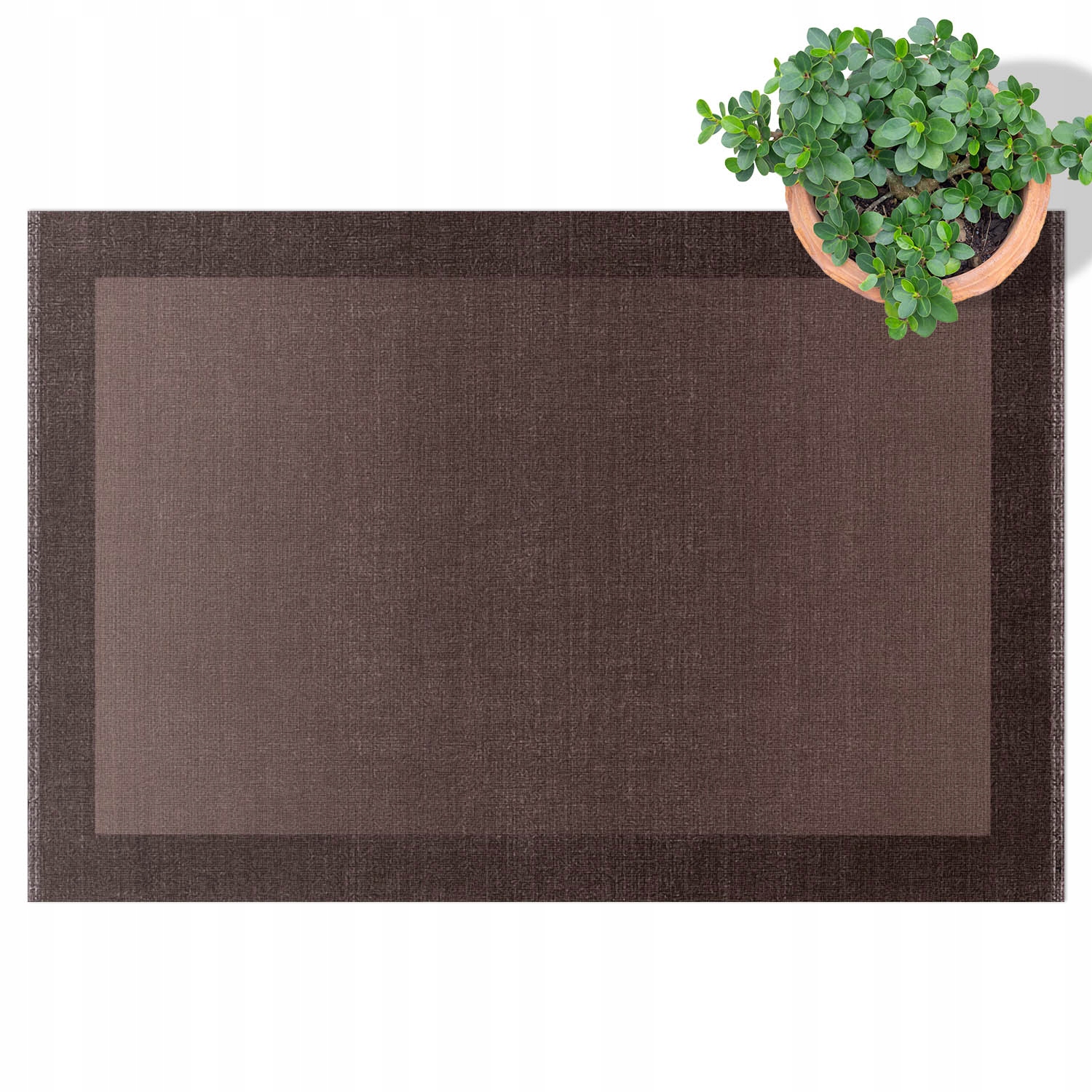 Vinylový Koberec Odolný vůči vodě Terasa Balkon Zahrada Bronzový rám 80x120