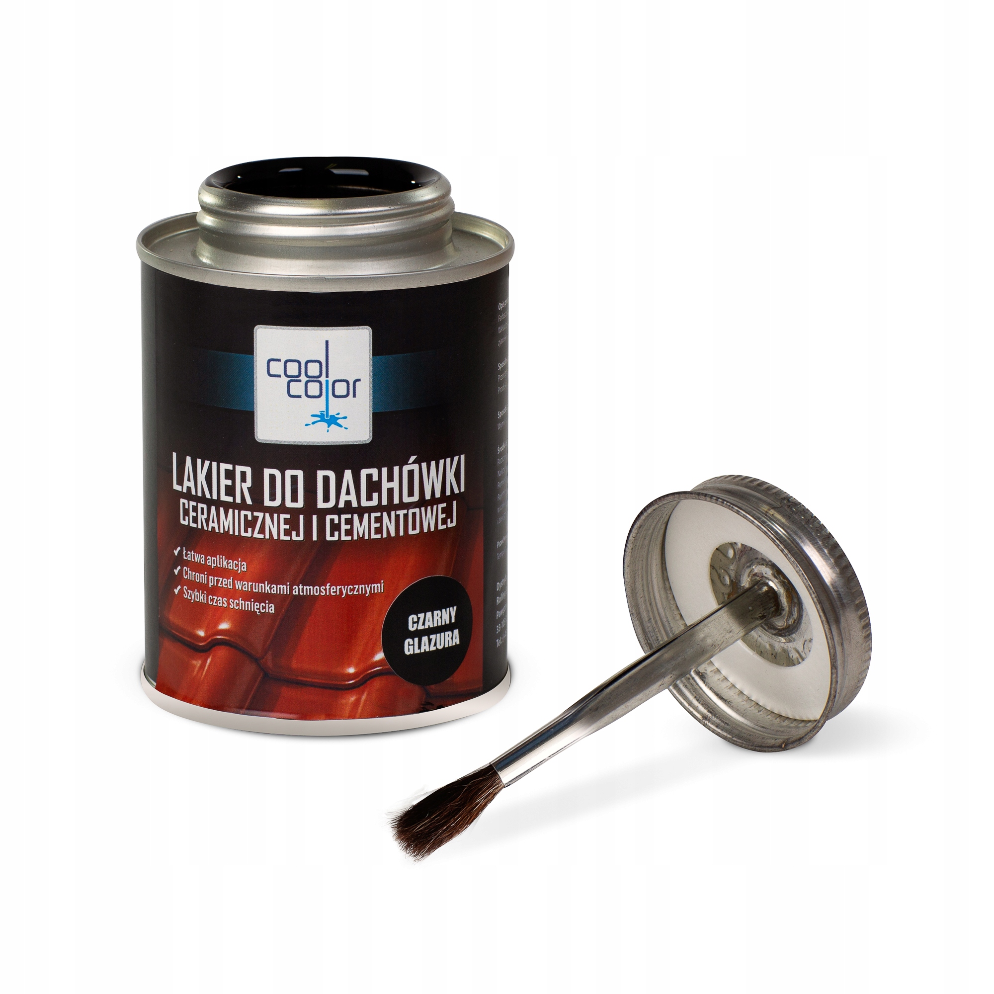 LAKIER Z PĘDZLEM DO DACHÓWKI CERAMICZNEJ I BETONOWEJ 0.2L RAL 7024 SZARY