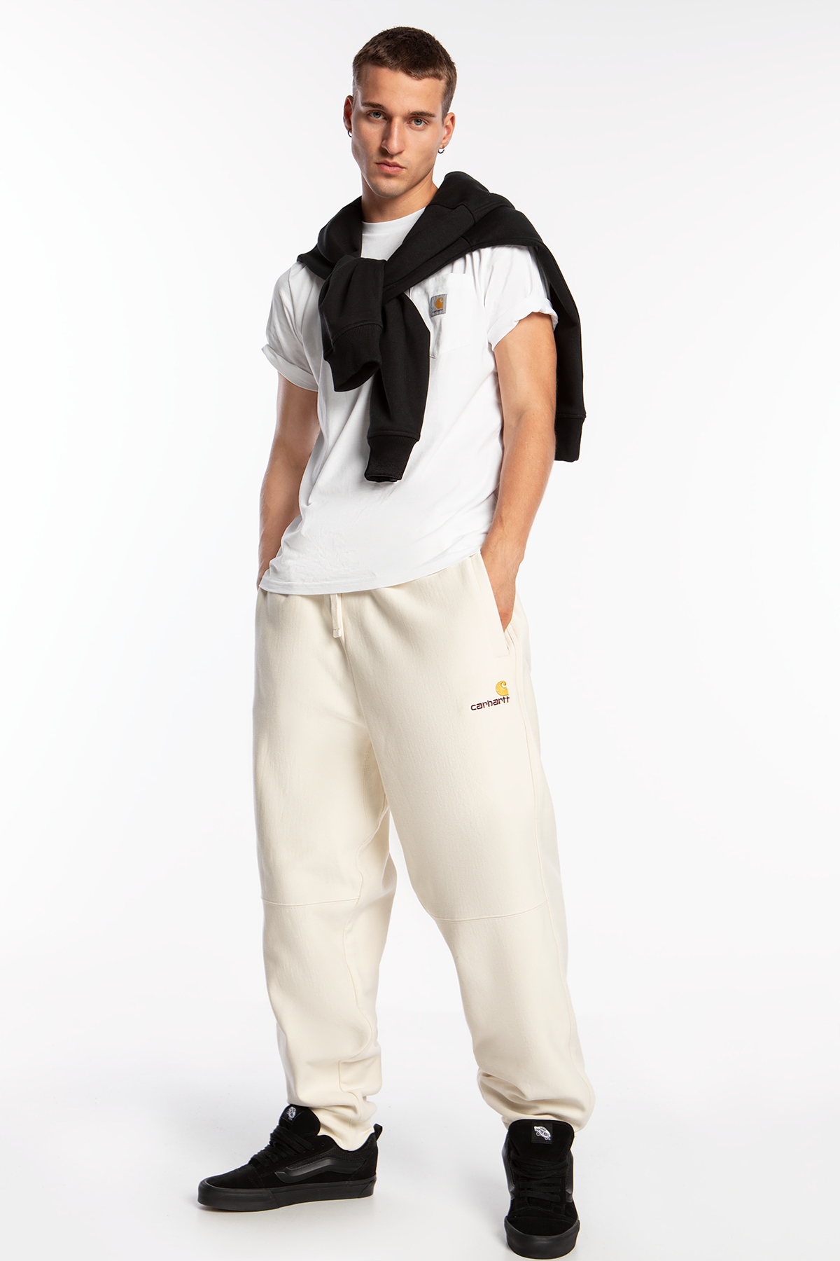 Pánské kalhoty Carhartt Wip American Script Jogging Pant Natural XXL