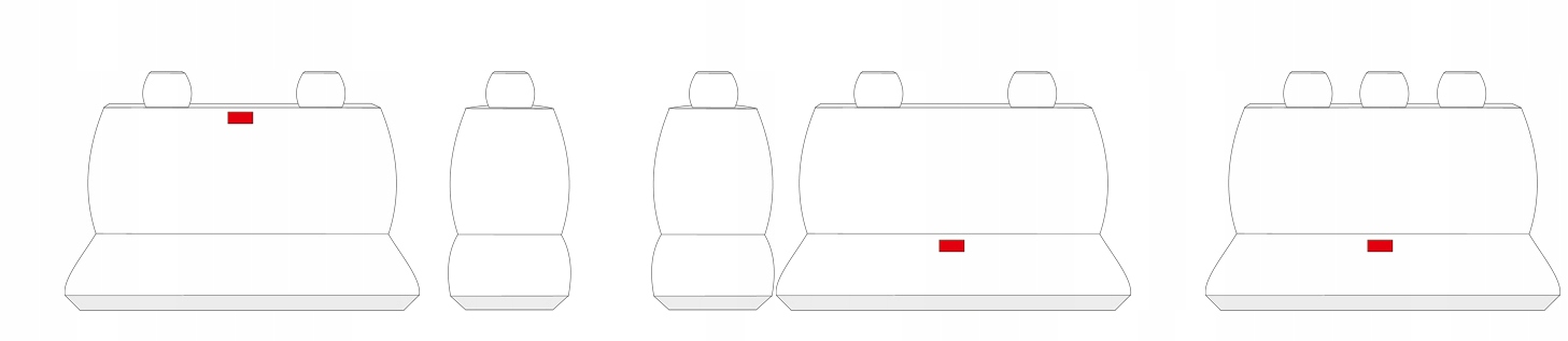 Pokrowce miarowe VOLKSWAGEN T-5 (9-os.) (03-15) P2 Producent Auto-dekor