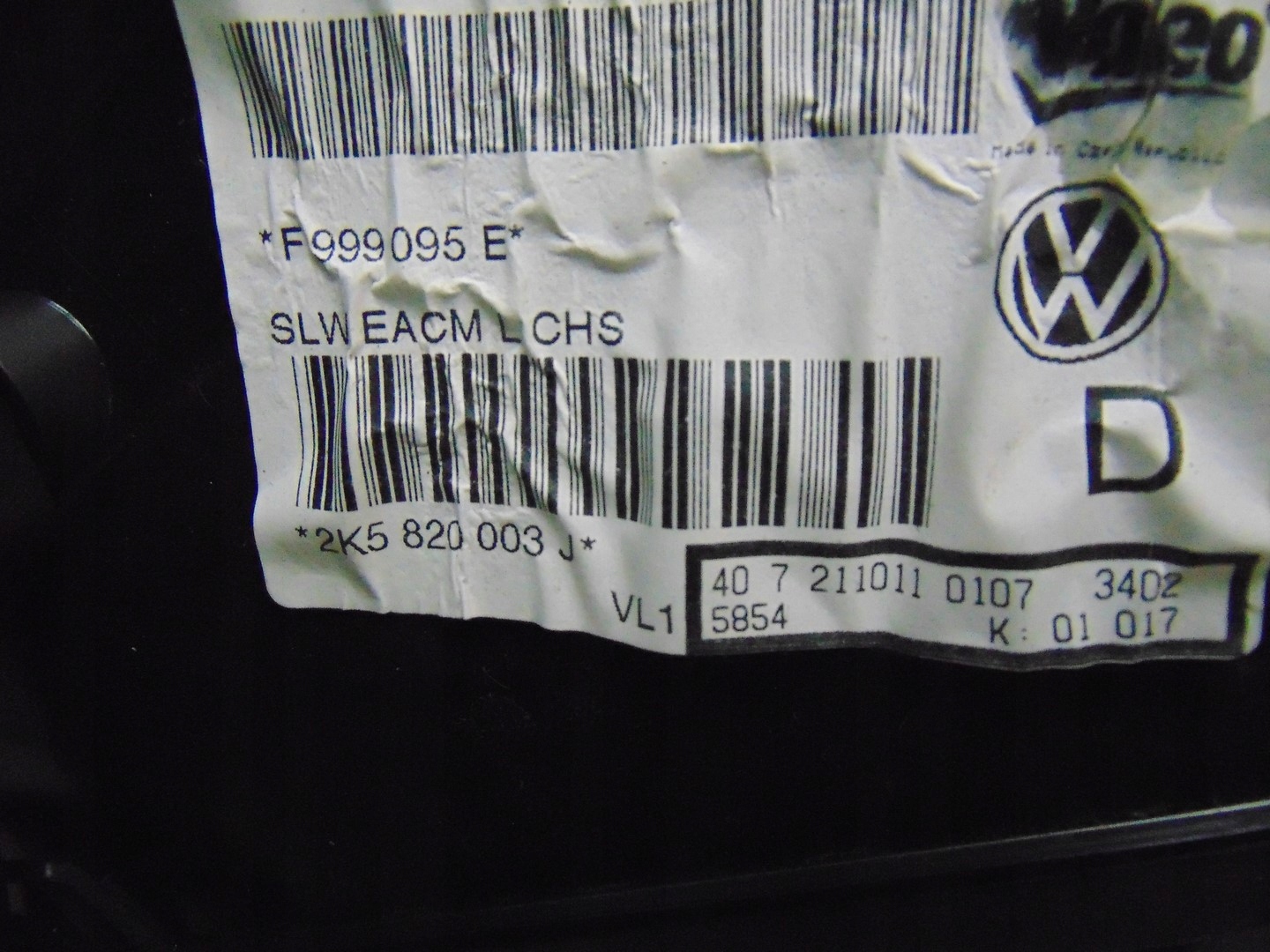 vw Caddy III РЕСТАЙЛИНГ 11R радиатор отопителя отопитель салона европа 2K5820003J