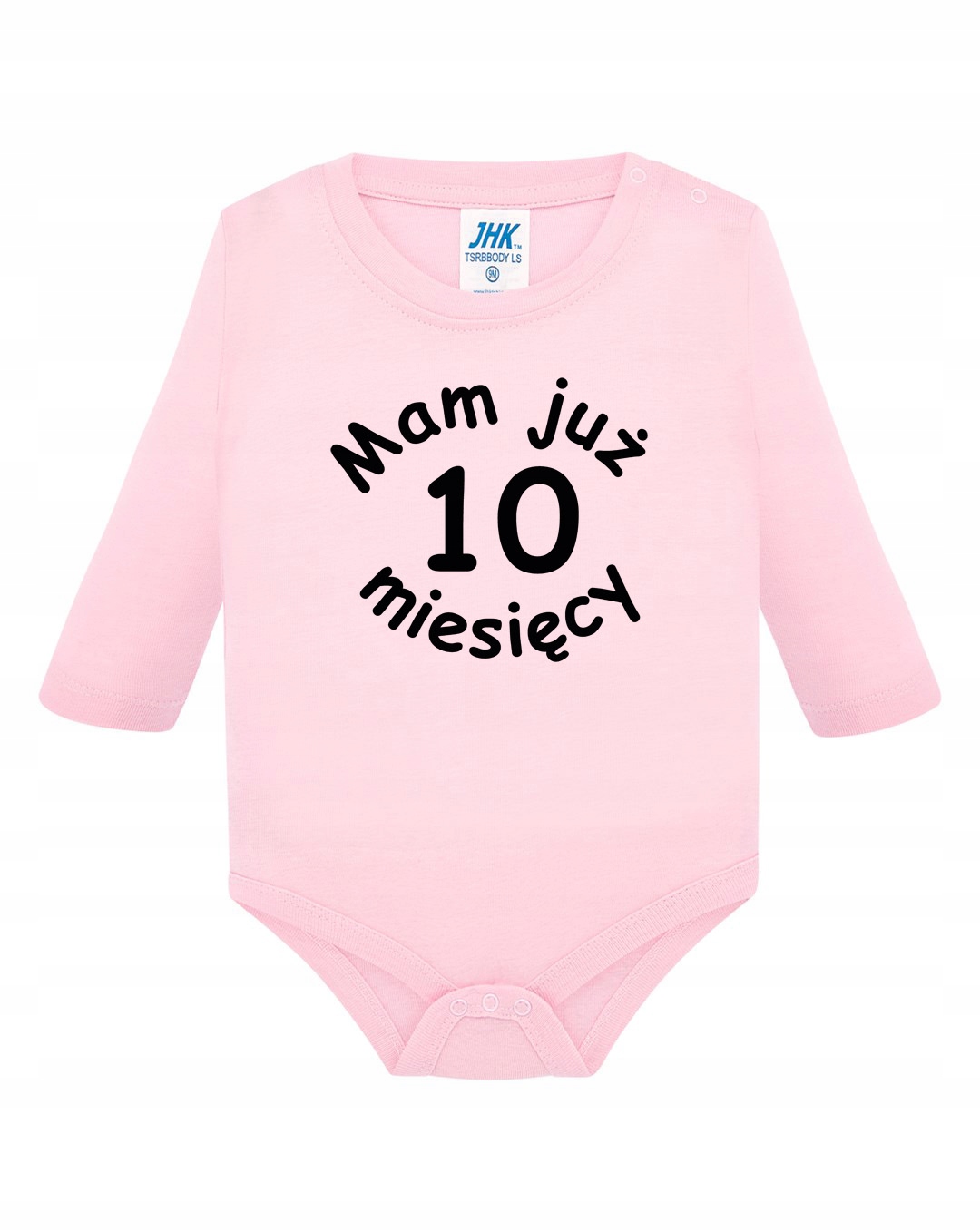 

Body różowe z nadrukiem Mam Już 10 Miesięcy 9M