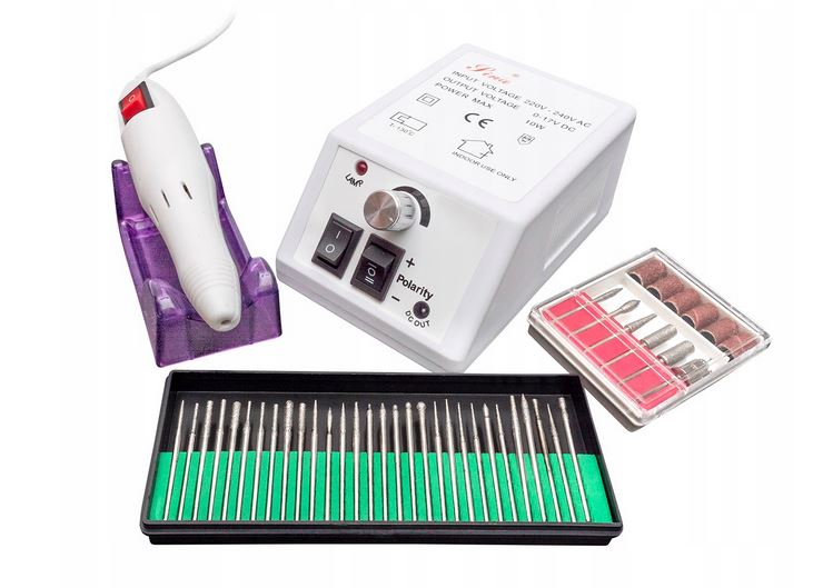 FREZARKA PAZNOKCI MANICURE PEDICURE + FREZY MOCNA Marka Clavier