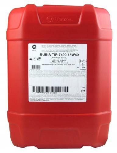 OLEJ MINERALNY TOTAL RUBIA 15W40 TIR 7400 20L