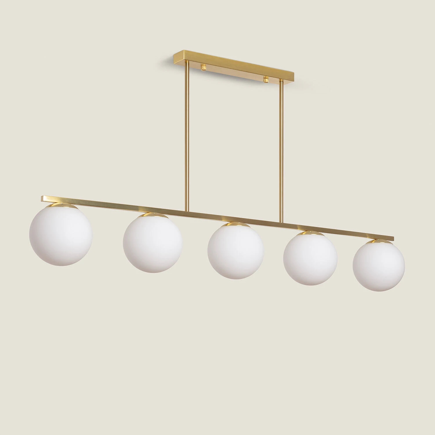 Závěsná lampa kovovo-skleněná Boqur