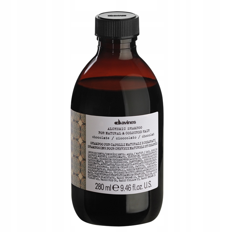 Davines Alchemic Chocolate szampon 280ml do włosów ciemnobrązowych czarnych