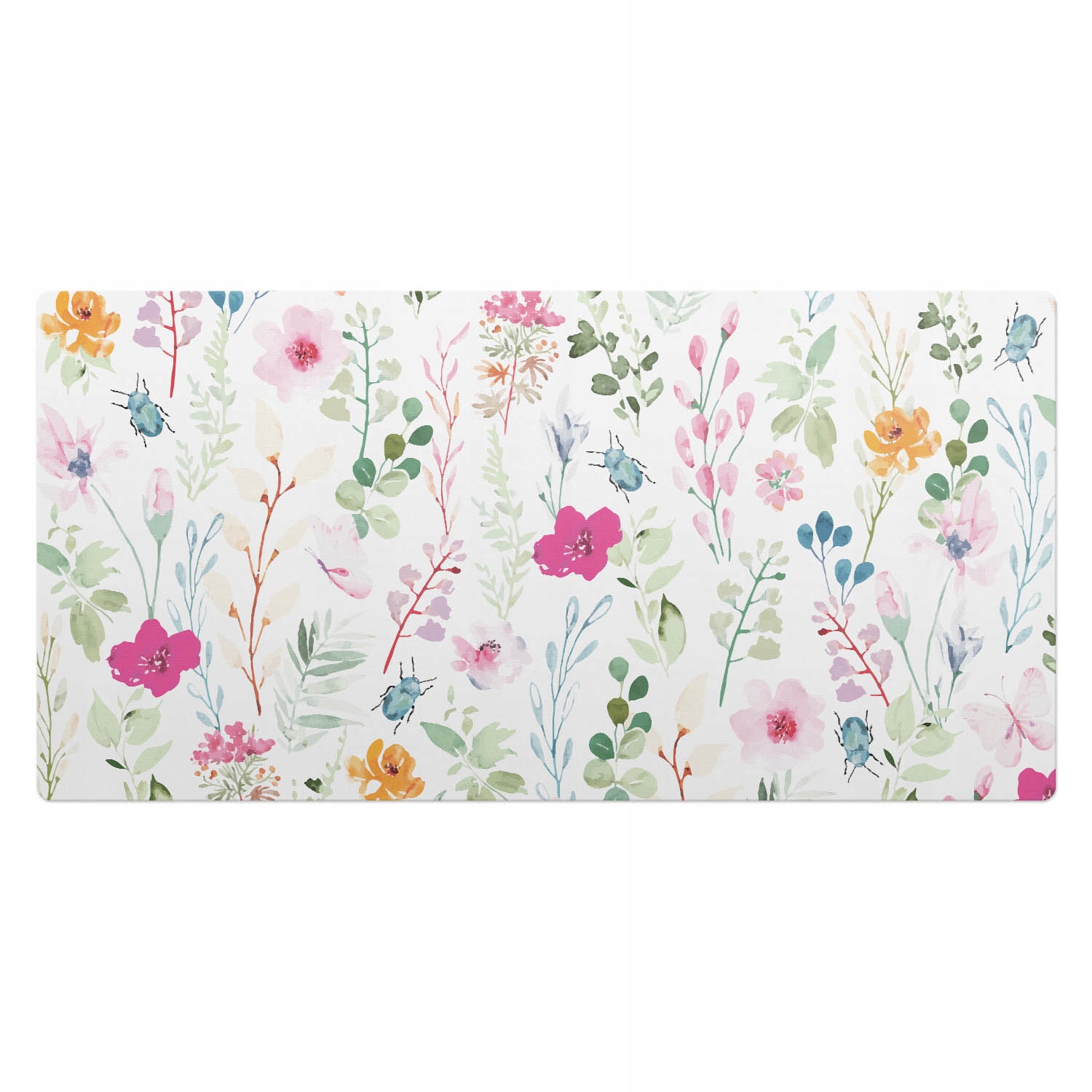 Vinylová podložka na psací stůl s potiskem Retro květinový design 100 x 50 cm