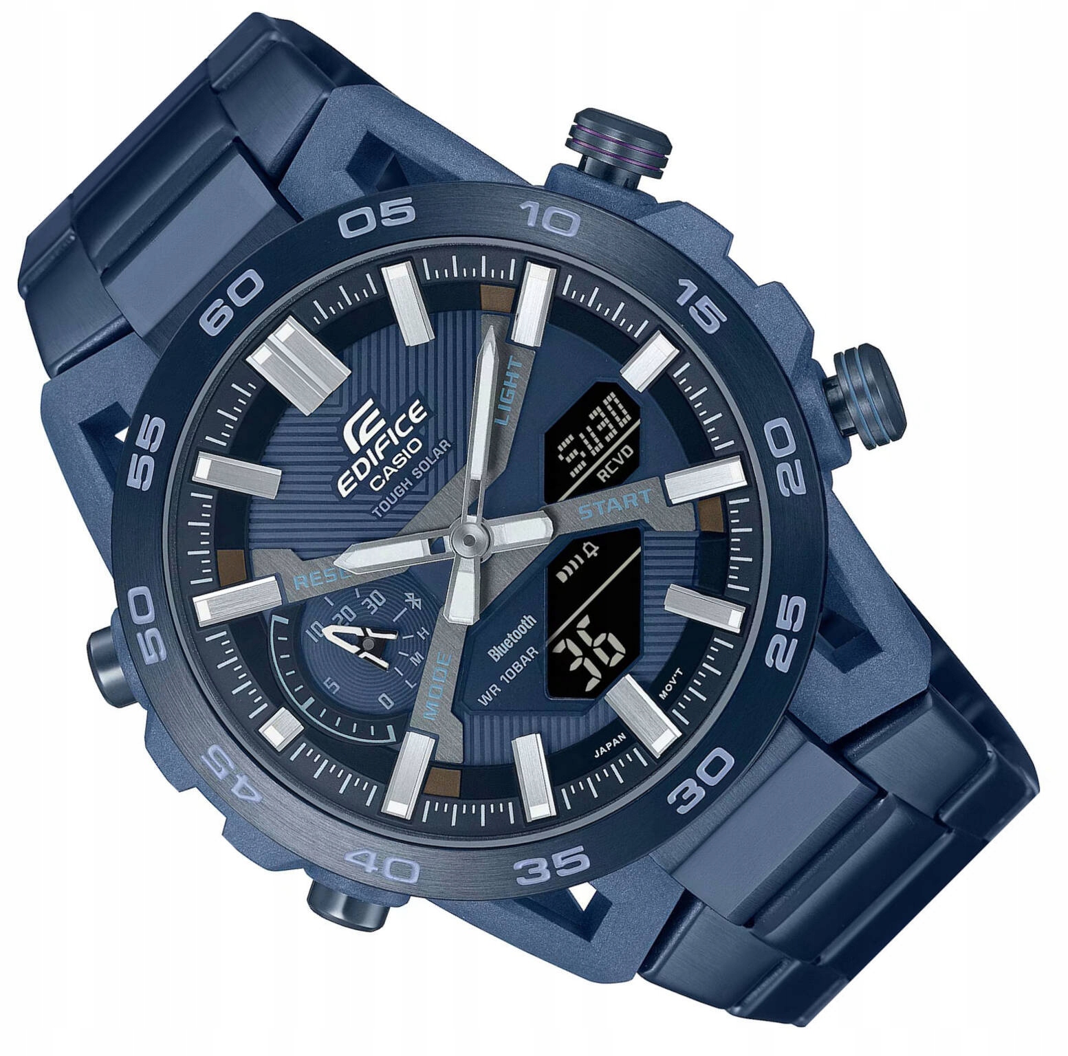 Modré Sportovní Hodinky Casio Edifice Bluetooth Solar ECB-2000CB-2AEF