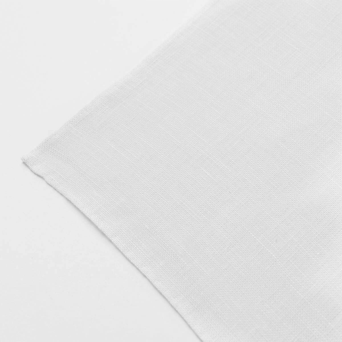 biała lniana poszetka Materiał dominujący len