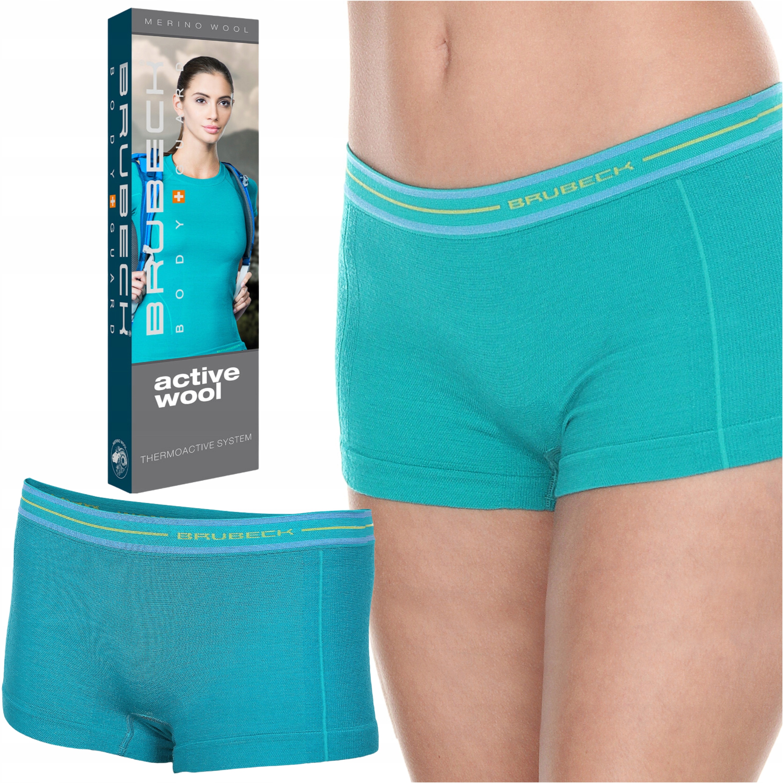 Bokserki Damskie Wełniane Termoaktywna Brubeck Active Wool Rozmiar S