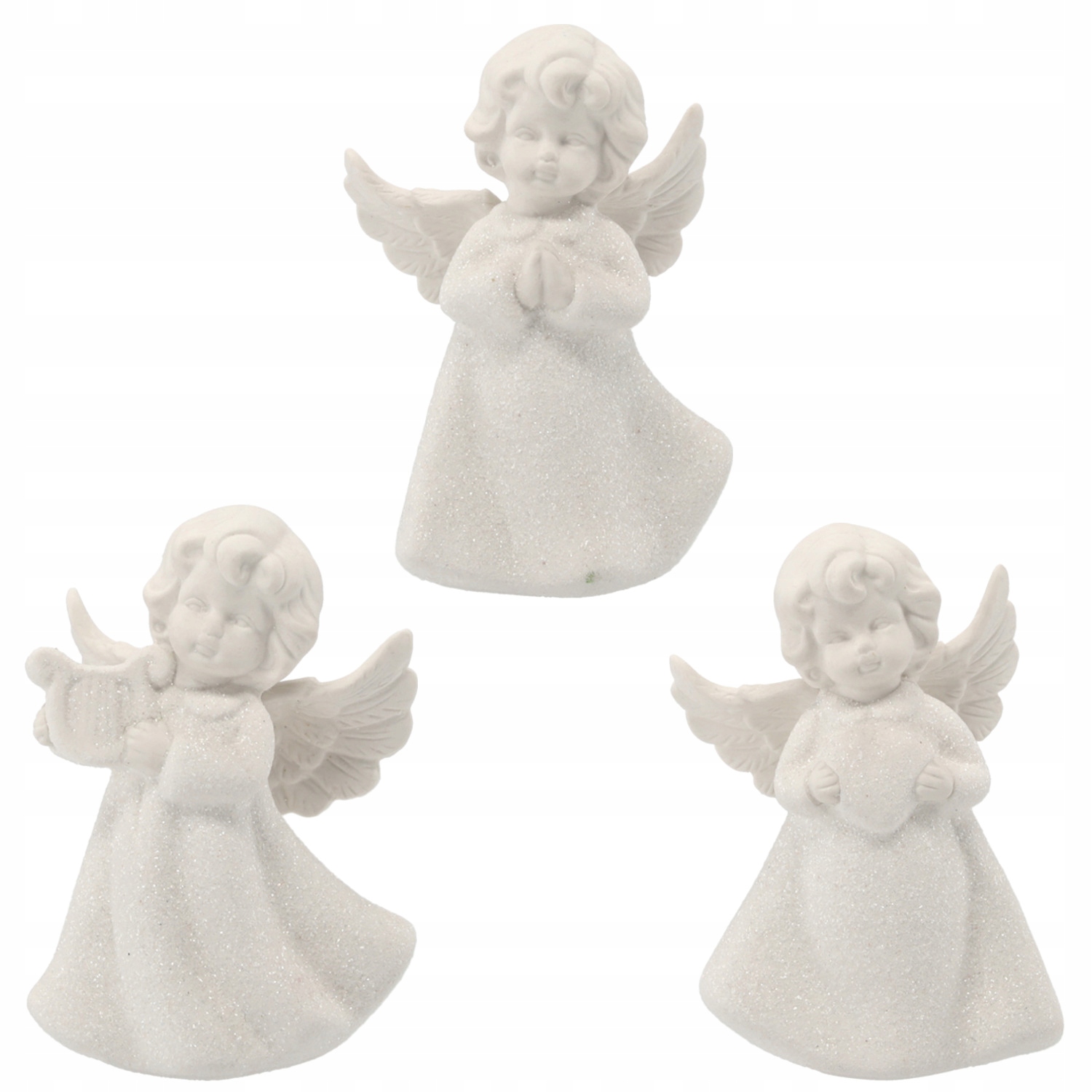 FIGURKA ANIOŁEK BIAŁY WYS. 13CM MIX WZORÓW