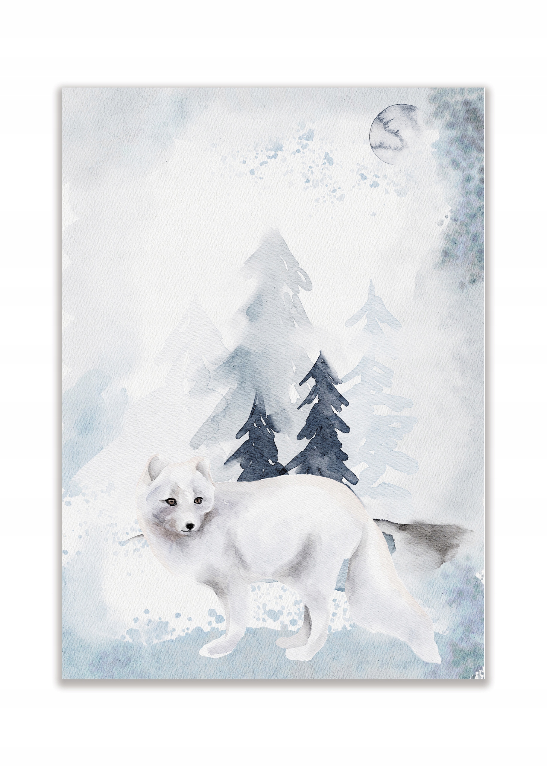 

Plakat skandynawski Lis las natura 30x40 Zima