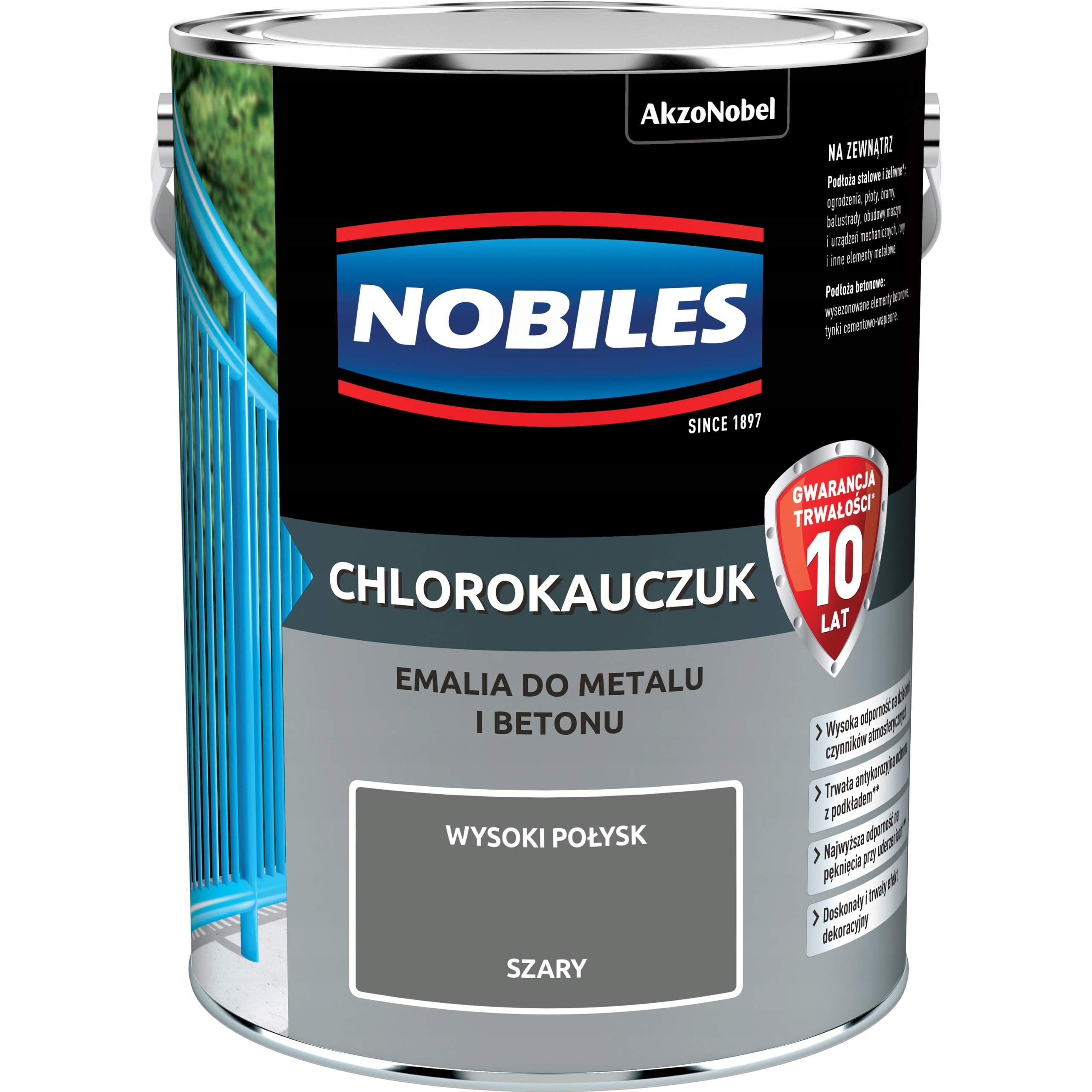 Chlorokauczuk 5L Szary Nobiles
