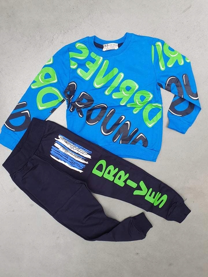 KOMPLET CHŁOPIĘCY 2CZ. BLUZA+SPODNIE 110-116