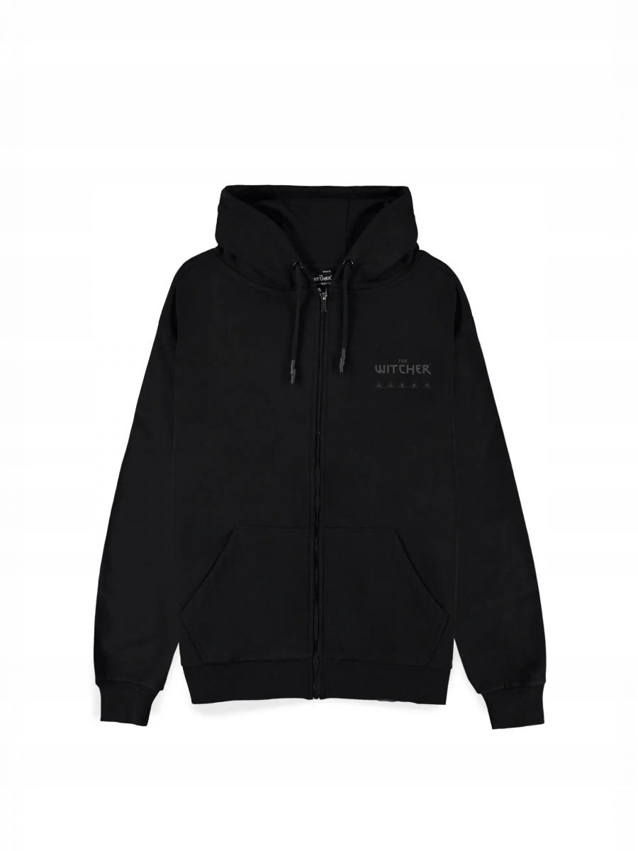 Mikina Zaklínač Zipper Black (velikost L)