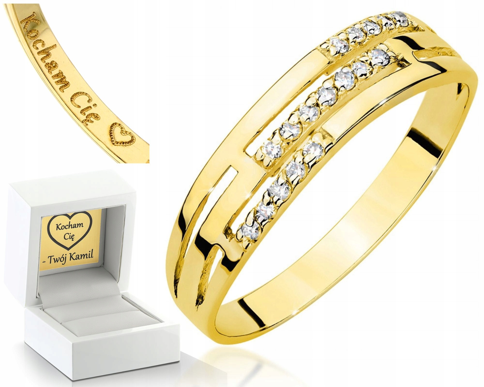 Zlatý Prstýnek S Brilianty Gravírování 585 Obchod