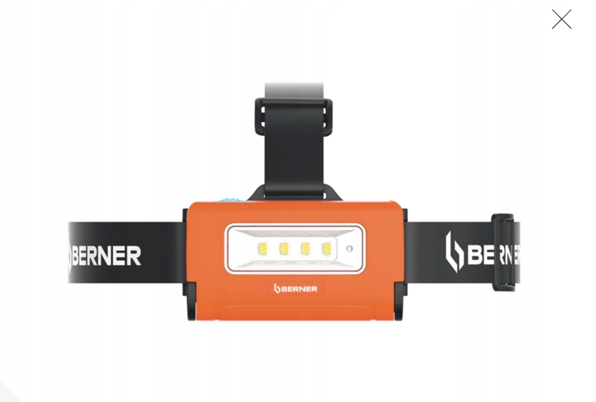 BERNER Lampa czołowa 2w1 micro USB