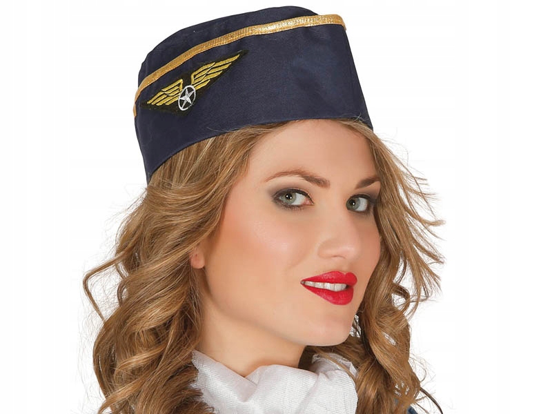 CZAPKA STEWARDESSY TOCZEK LOTNICZY PILOTKI