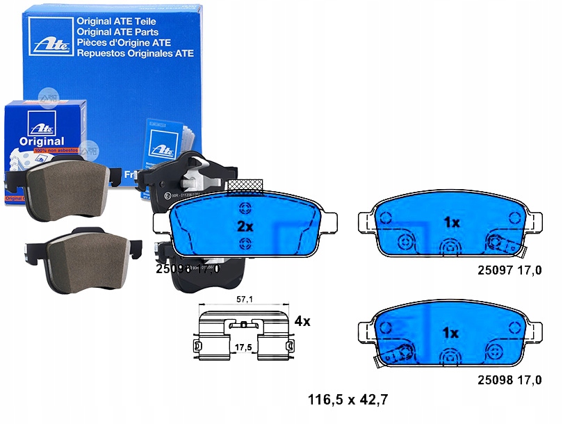ATE13.0460-7264.2 Brzdové Destičky Opel Zadní Astra/casca Asistent řidiče #33