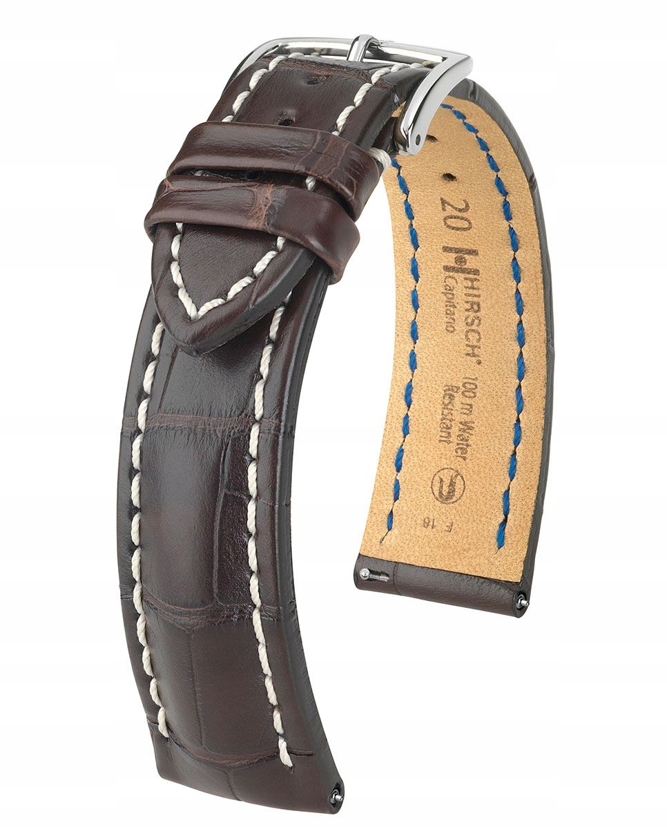Pásek Hirsch Capitano Breitling Hnědý 20 MM