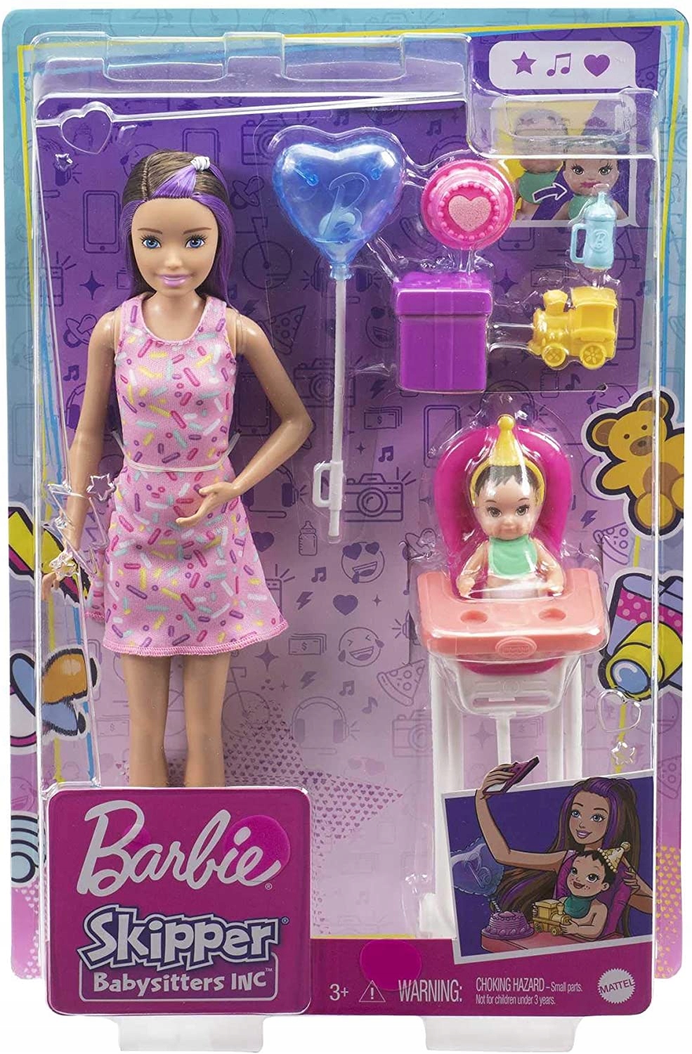 LALKA BARBIE OPIEKUNKA SKIPPER URODZINY BOBASA Seria Skipper