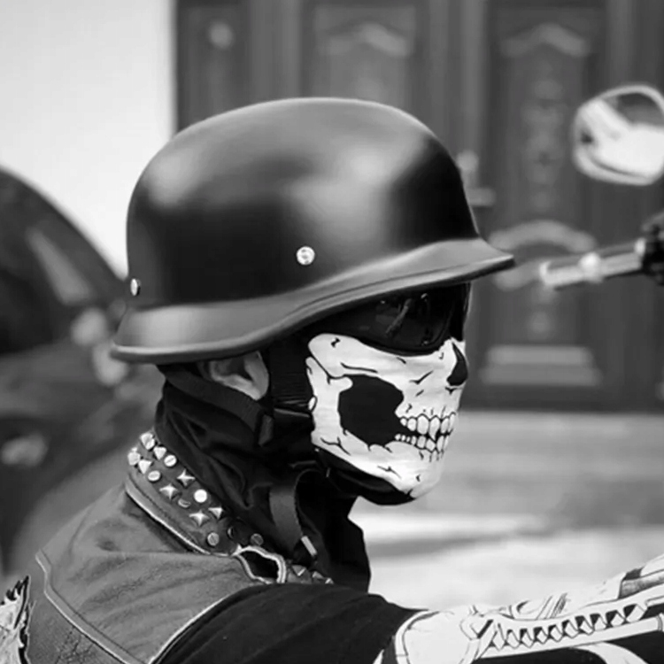 KASK MOTOCYKLOWY ORZESZEK HEŁM RETRO CHOPPER GOGLE GERMAN CZARNY MAT ROZM L Producent Awina