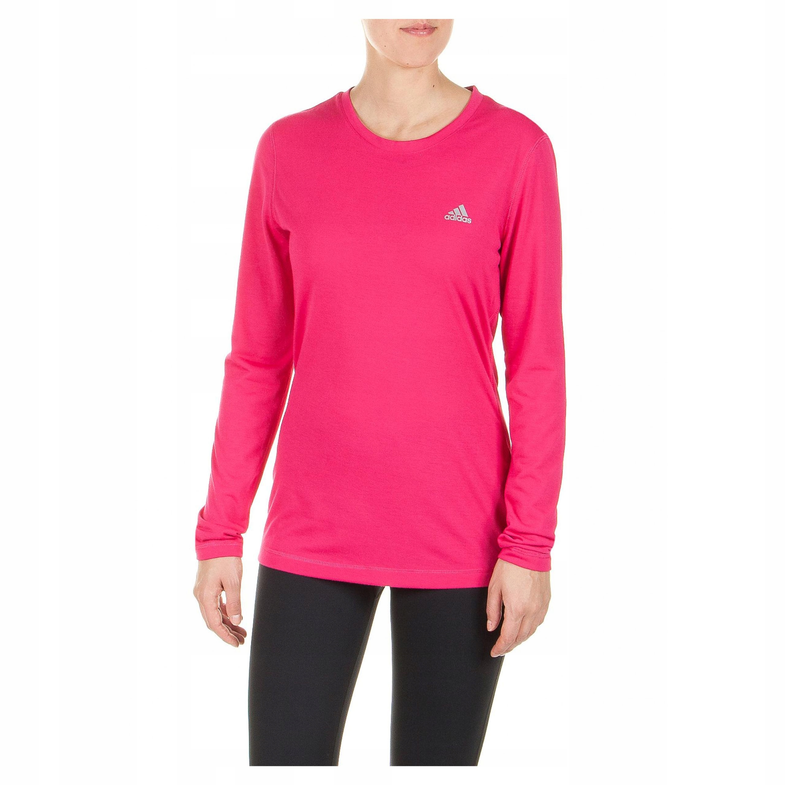 Damska koszulka do biegania Adidas malinowa M