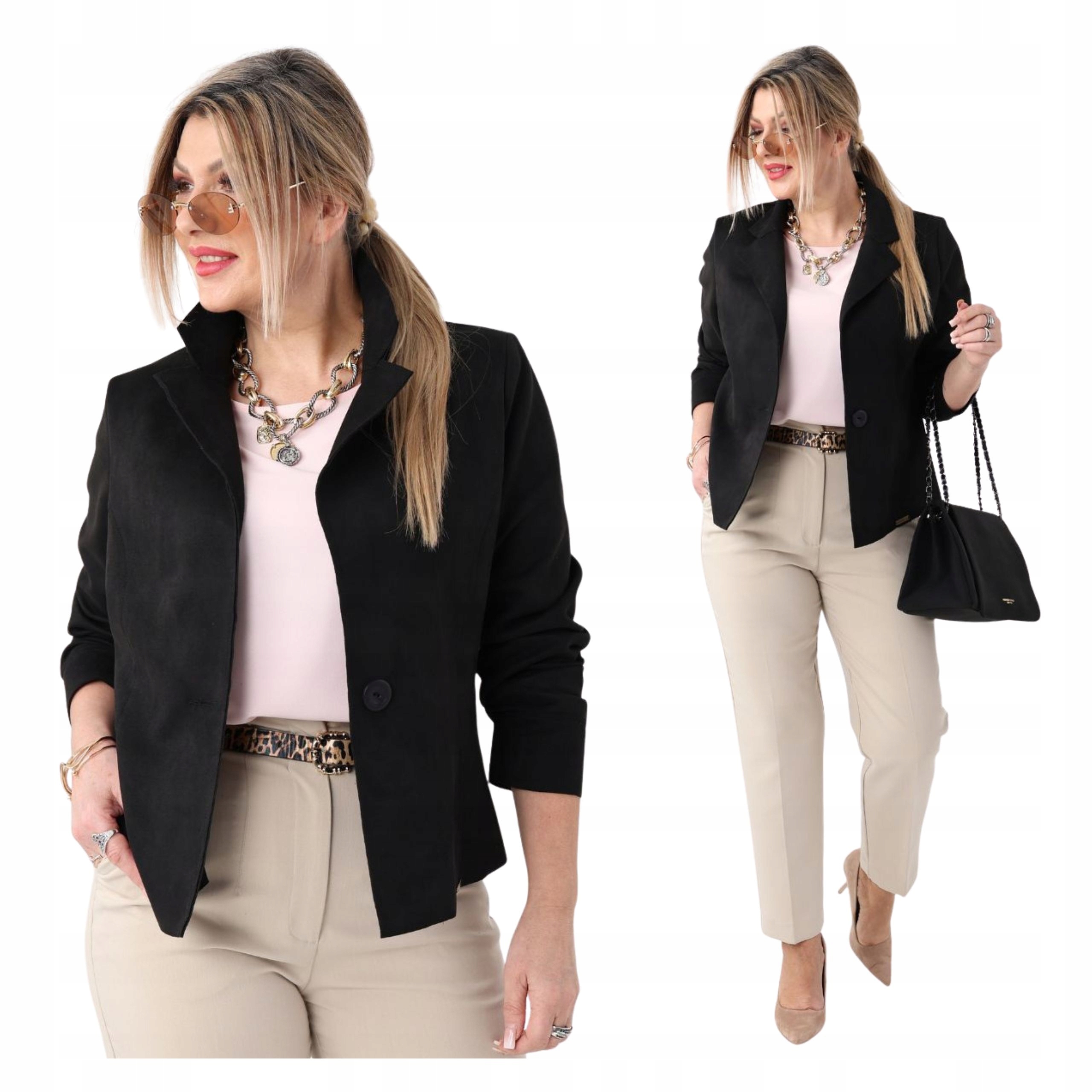 Marynarka damska żakiet zamszowy Polski Producent duże rozmiary