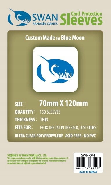Koszulki Swan Panasia 70x120 mm cienkie 150 sztuk
