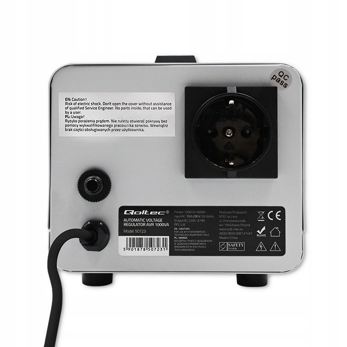 STABILIZATOR NAPIĘCIA PRĄDU AVR 800W DO AGREGATU Częstotliwość 50 Hz