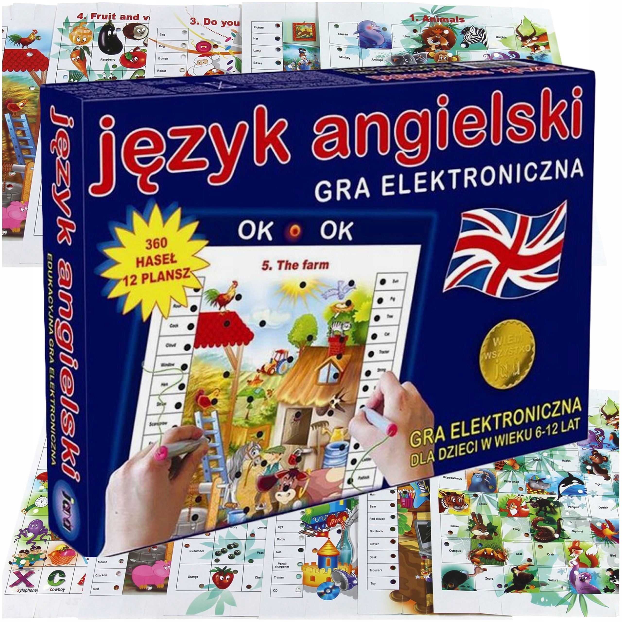 Edukacyjna Gra Rozwijająca Inteligencje Gra dla Dziecka Język Angielski