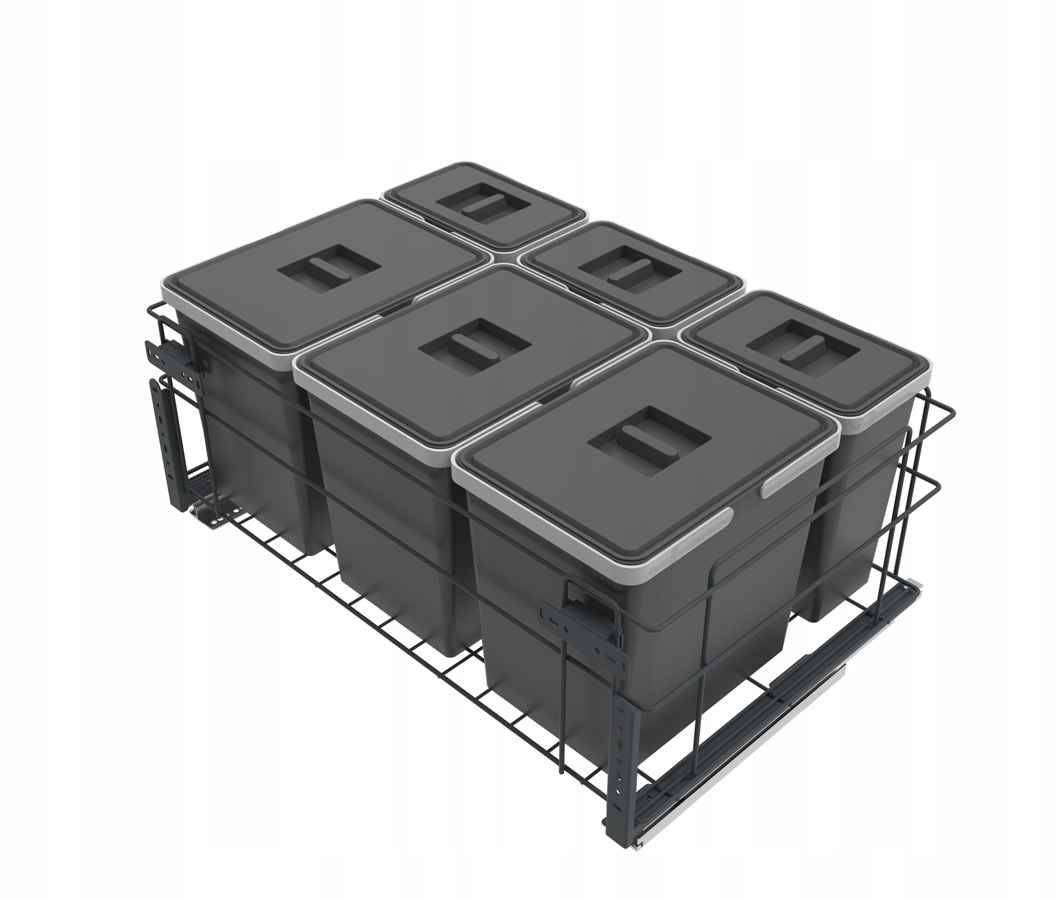 

Kosz Segregator Na Śmieci 3x15L+3x6L Cichy Domyk