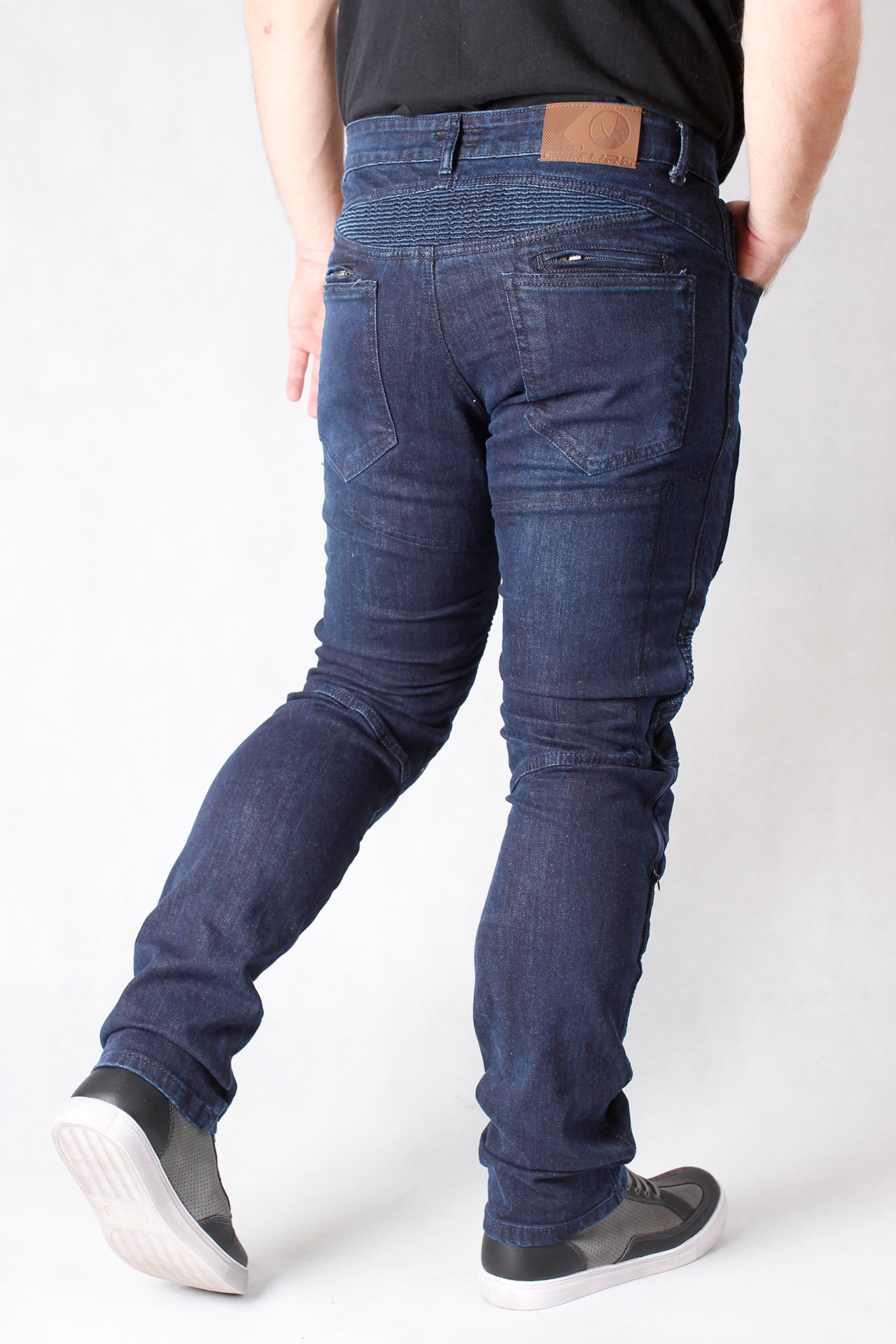 JEANSY MOTOCYKLOWE solidne spodnie dżinsy HUSAR Rozmiar M